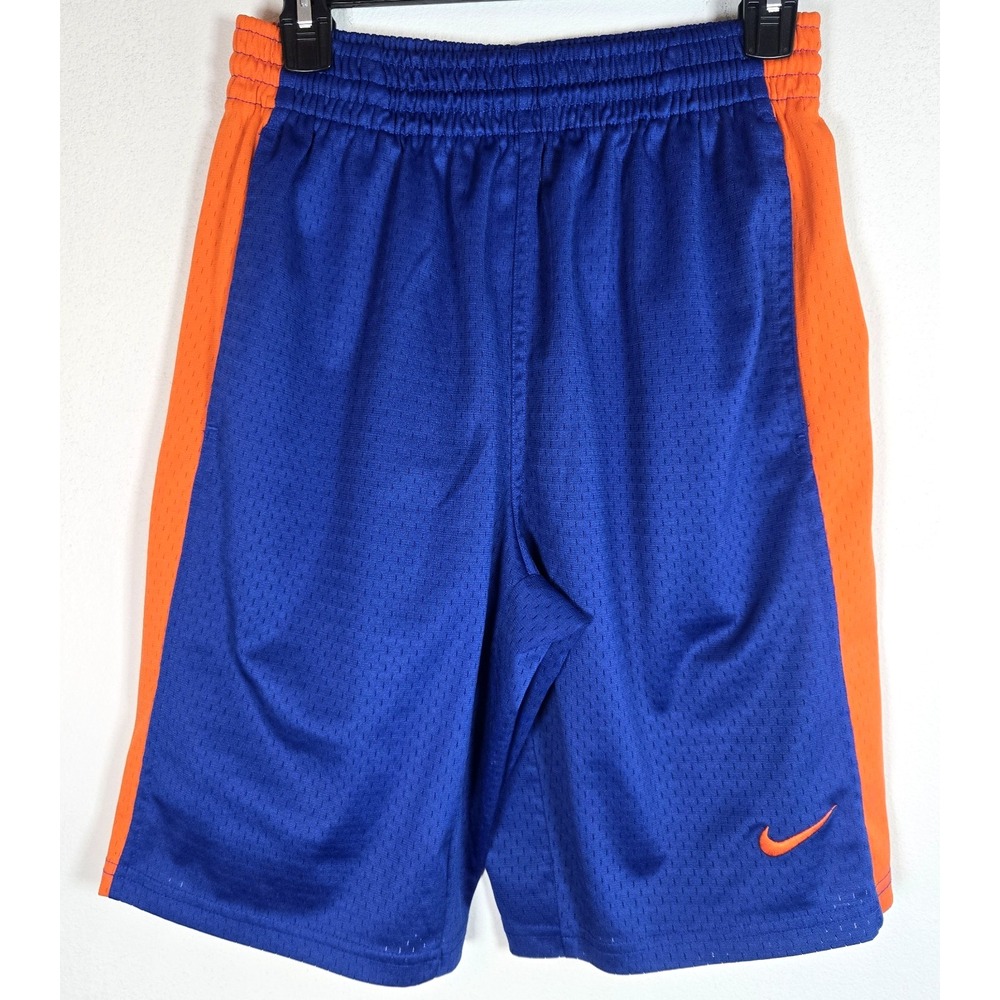 Nike Men's Size Small Athletic Vintage Shorts Pockets Blue Orange Stripe‎ Y2K